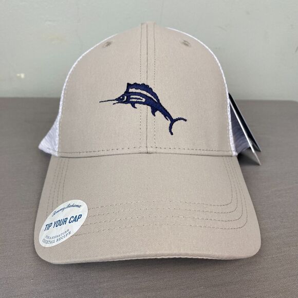 Tommy Bahama hat unisex one size brown snap back mesh active sweatband cap - Picture 2 of 9